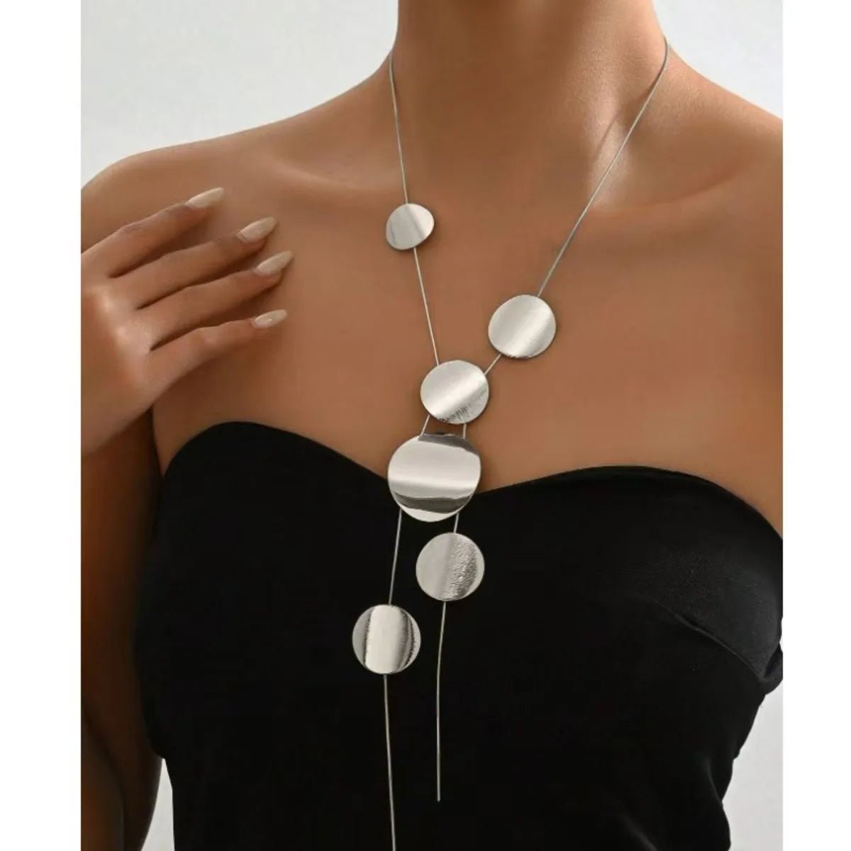 Large Round Long Necklace - LaVie Jewelery