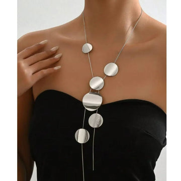 Large Round Long Necklace - LaVie Jewelery