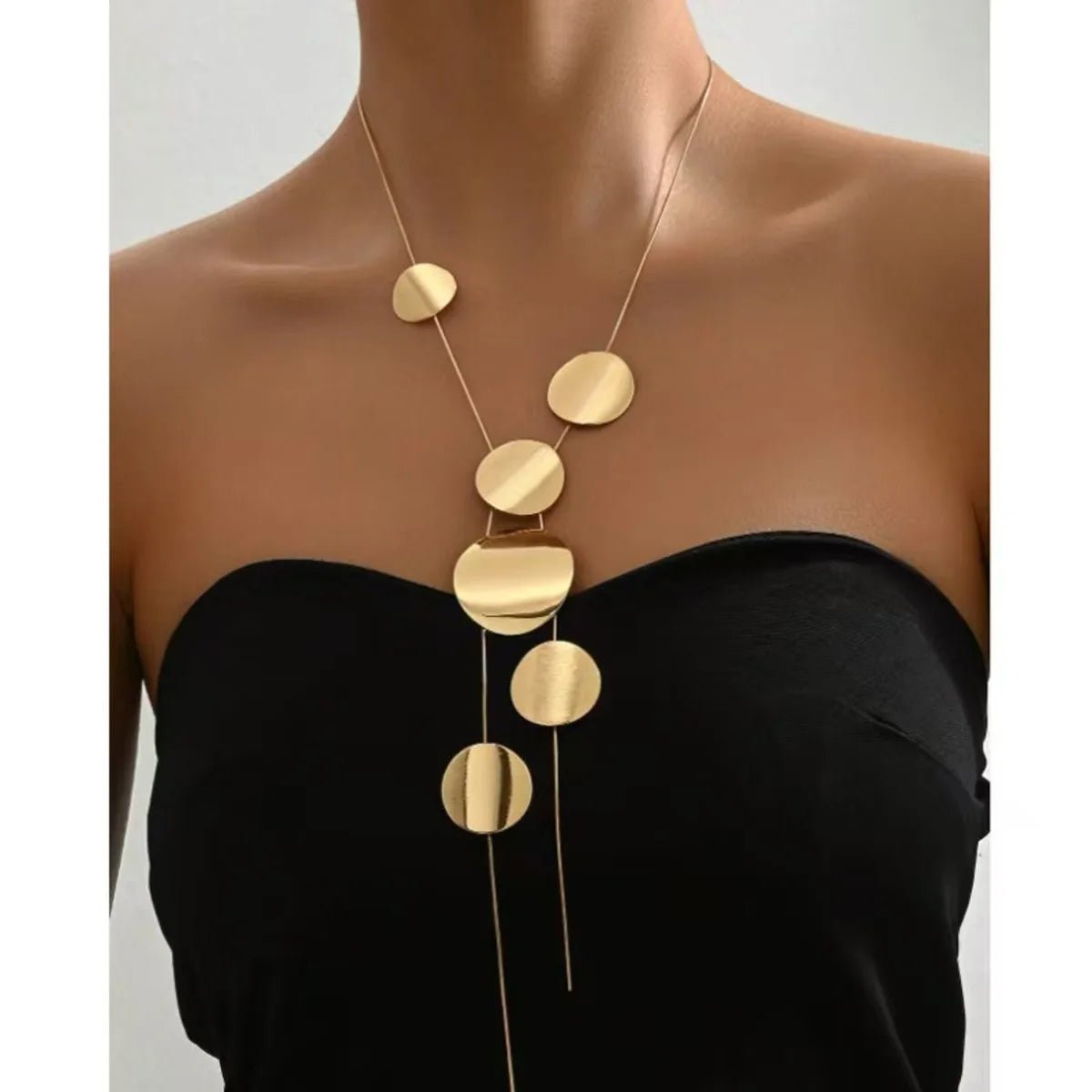 Large Round Long Necklace - LaVie Jewelery