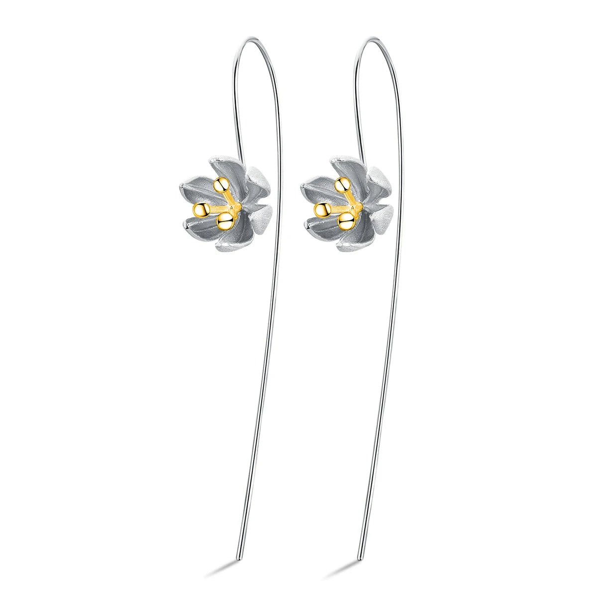 Handmade Gold Silver Two - tone Lotus Flower Jewelry Set - LaVie Jewelery