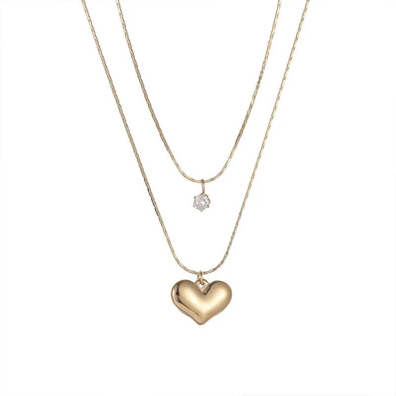 Stainless Steel Double Layer Necklace - LaVie Jewelery