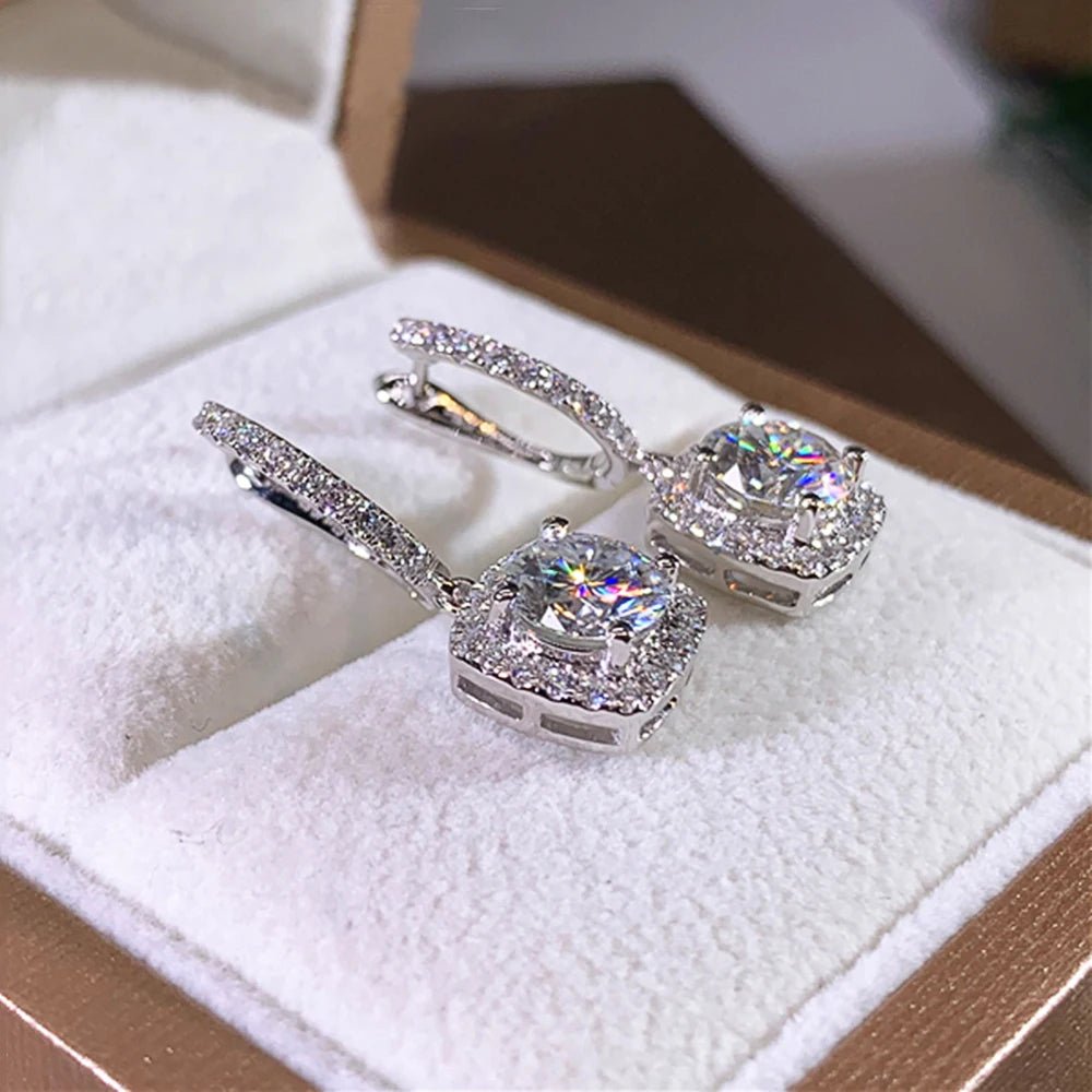 Trendy Square Shape Zirconia Drop Earrings - LaVie Jewelery