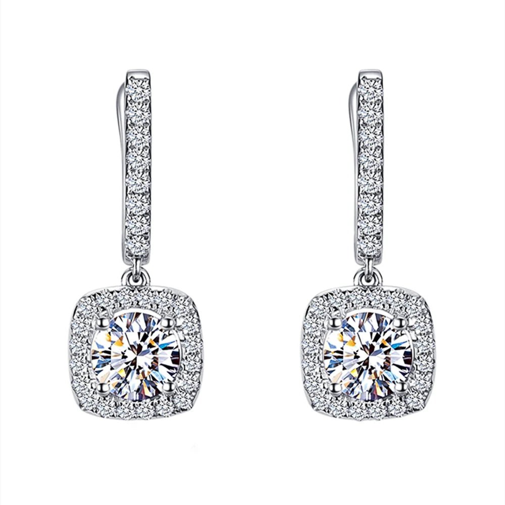 Trendy Square Shape Zirconia Drop Earrings - LaVie Jewelery