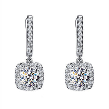Trendy Square Shape Zirconia Drop Earrings - LaVie Jewelery