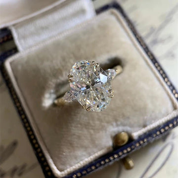 Oval Cubic Luxury Zirconia Wedding Bands - LaVie Jewelery