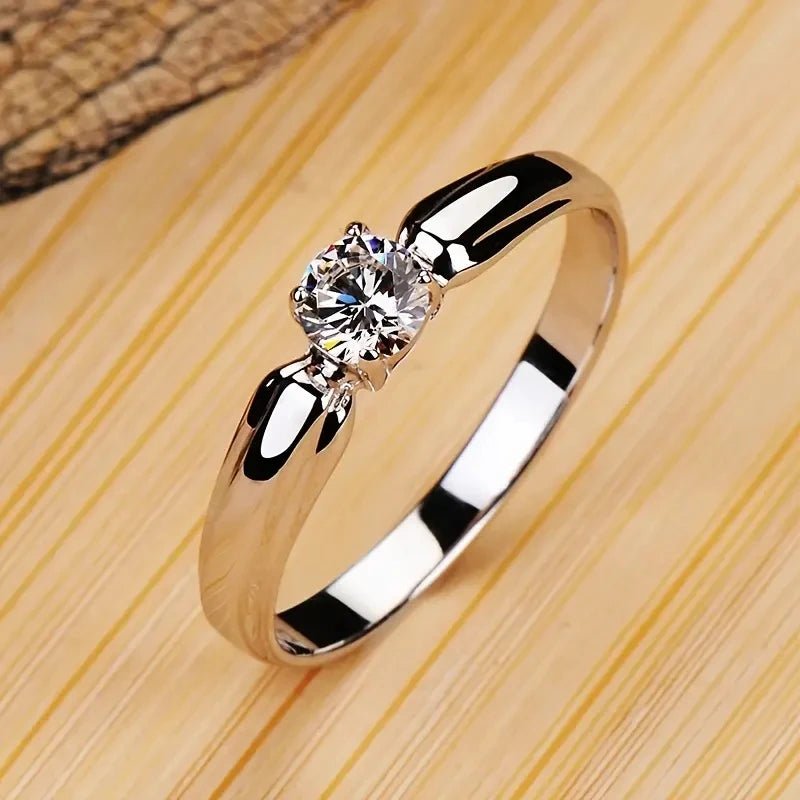 Single Round Cubic Zircon Rings - LaVie Jewelery
