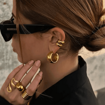 Stainless Steel Gold Silver Earcuff Earrings - LaVie Jewelery