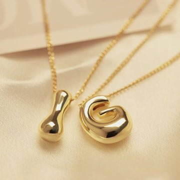 Golden Color Stainless Steel Alphabet Necklace - LaVie Jewelery