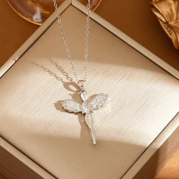 Stainless Steel Gold Color Dragonfly Wings Necklaces For Women - LaVie Jewelery