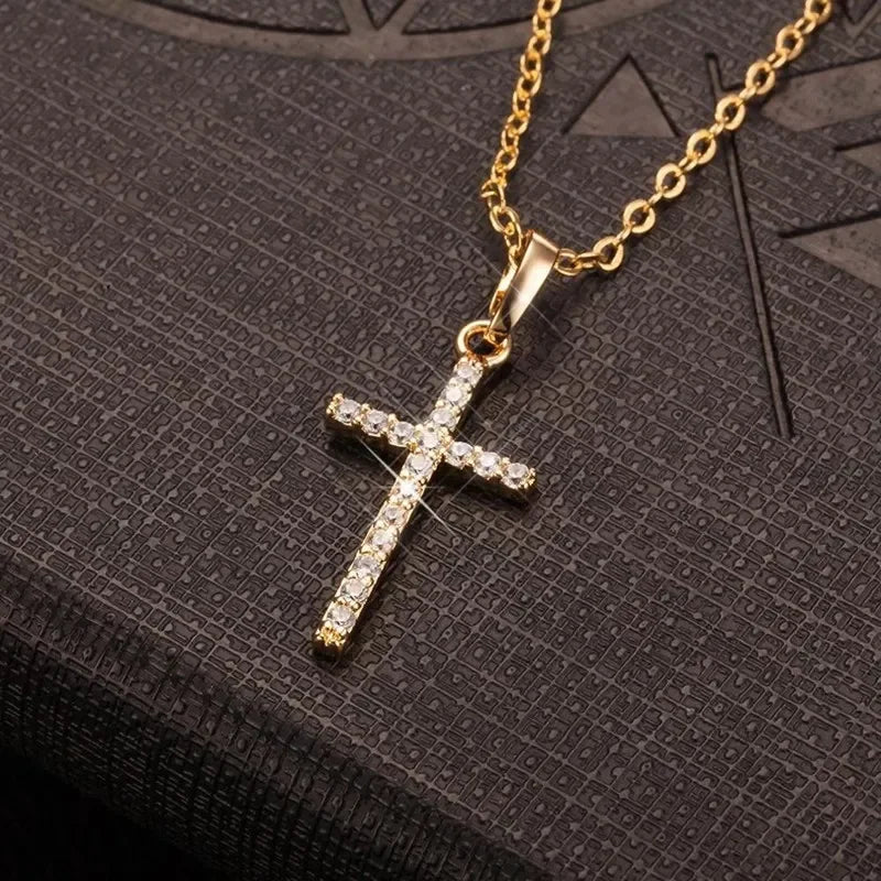 Cross Pendant Rhinestone Adjustable Necklaces - LaVie Jewelery
