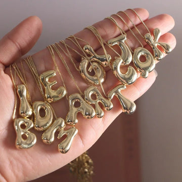 Golden Color Stainless Steel Alphabet Necklace - LaVie Jewelery