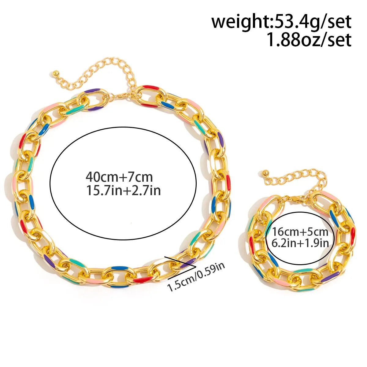 Bohemian Fashion Choker Necklace Bracelet Jewelry Set - LaVie Jewelery