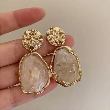 Korea Style Irregular Resin Stud Earrings - LaVie Jewelery