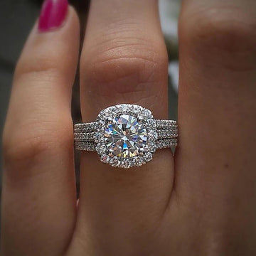 Luxary Moonso Gold Silver Color Engagement Ring - LaVie Jewelery