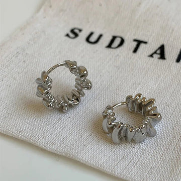 Irregular Oval Hoop Earrings - LaVie Jewelery