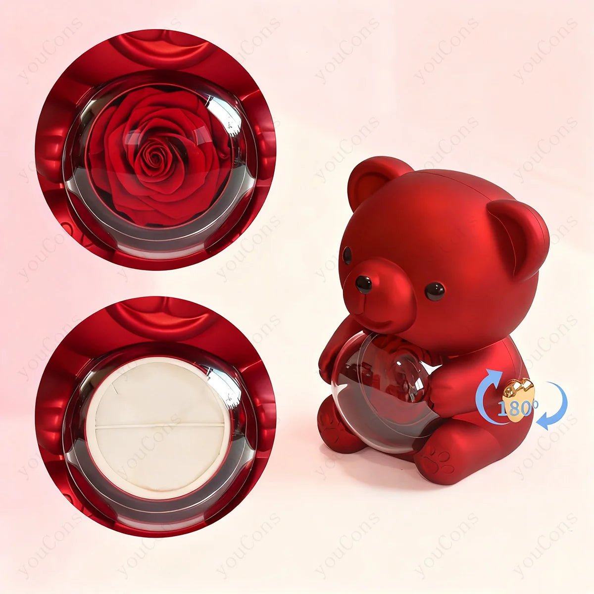 "The Passionate Heart" Red Pendant & Bear Gift Set - LaVie Jewelery