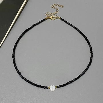 Colorful Love Heart Design Seed Beads Choker Nekklace - LaVie Jewelery
