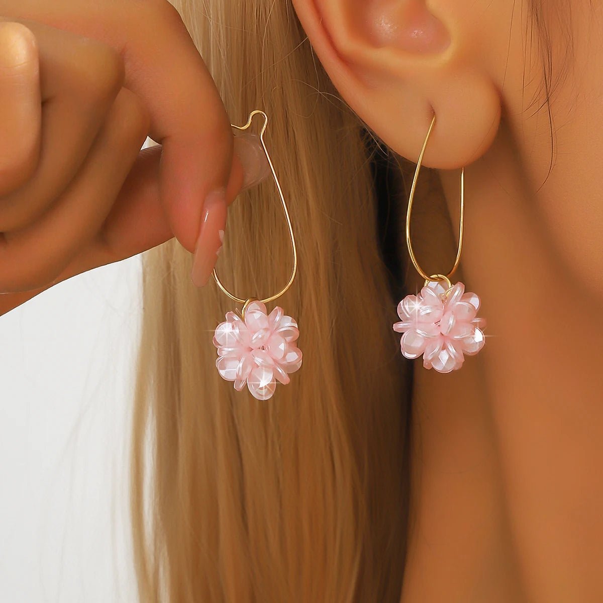 Fashion Trend DIY Pearl Petal Ball Earrings - LaVie Jewelery