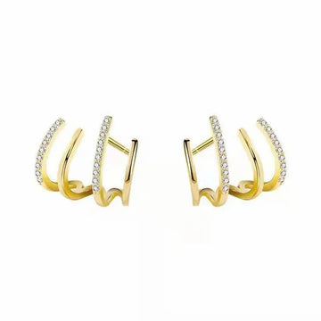Exquisite Rhinestone Decor Ear Cuff Earrings - LaVie Jewelery