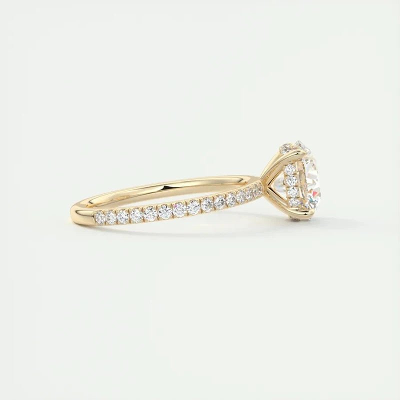 Classic 925 Sterling Sliver 2 Carat Round D - E Moissanite Ring - LaVie Jewelery