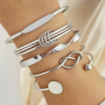 Punk Trendy Multilayer Twist Sparkling Adjustable Bracelets - LaVie Jewelery