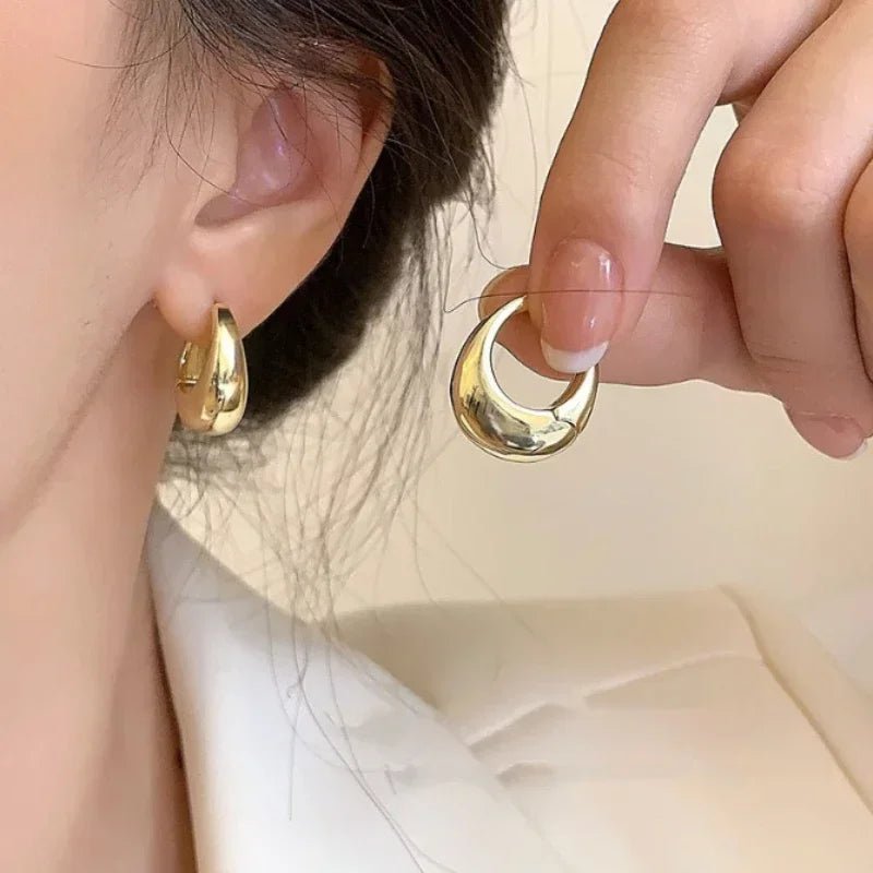 European & American Style Metal Flower Stud Earrings - LaVie Jewelery