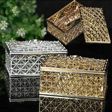 Mini Treasure Storage Jewelry Box Silver - color - LaVie Jewelery