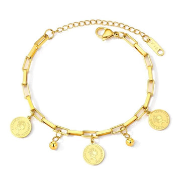 Gold Stainless Steel Pendant Bracelet - LaVie Jewelery