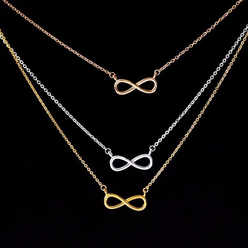 Stainless Steel Boho Charm Infinity Pendant Choker Necklace - LaVie Jewelery