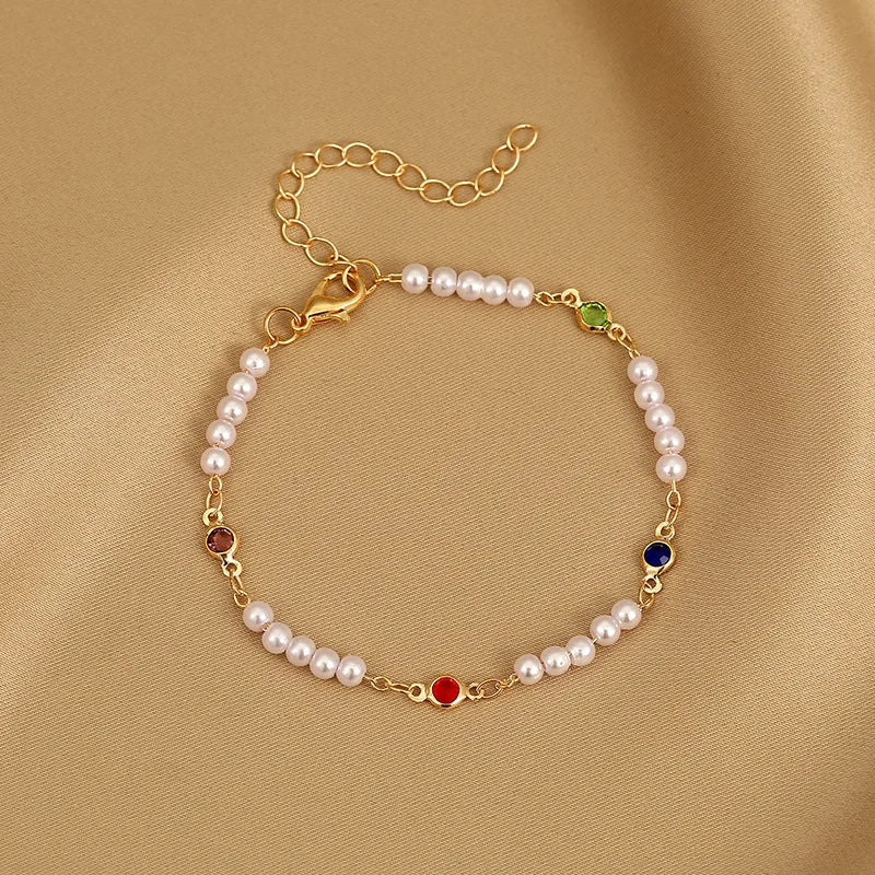 Korean Exquisite Crystal Zircon Colorful Heart Bracelet - LaVie Jewelery