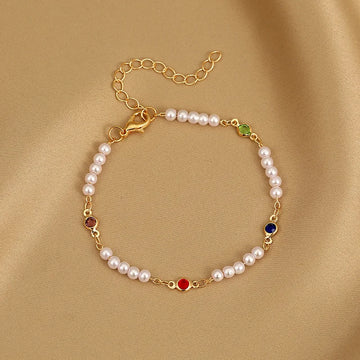 Korean Exquisite Crystal Zircon Colorful Heart Bracelet - LaVie Jewelery
