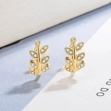 Cute Metal Leaf Earcuff Clips On Earrings - LaVie Jewelery
