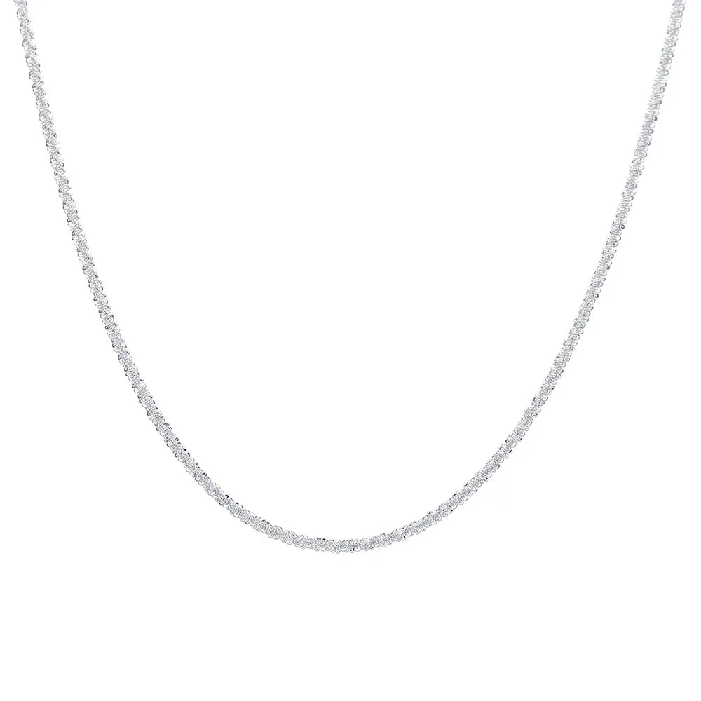 Silver Color Sparkling Clavicle Chain Choker Necklace - LaVie Jewelery
