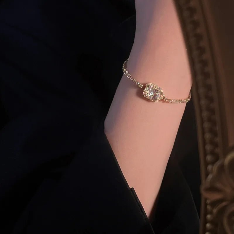 Korea Square Zircon Adjustable Bracelet - LaVie Jewelery
