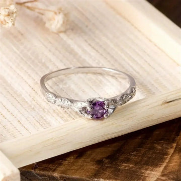 Europian Style Amethyst Zirconia Rings - LaVie Jewelery