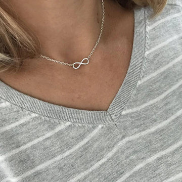 Stainless Steel Boho Charm Infinity Pendant Choker Necklace - LaVie Jewelery