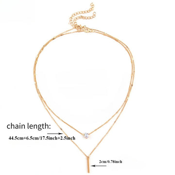 Multi - layer Star Heart Shape Water Drop Pendant Chain Necklace - LaVie Jewelery