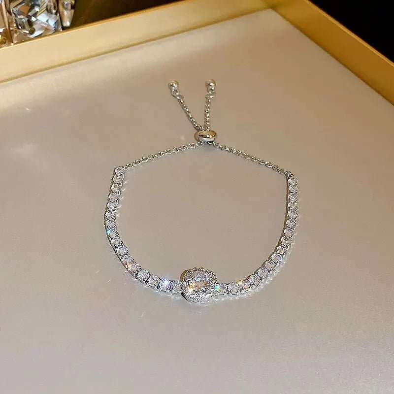 Korea Square Zircon Adjustable Bracelet - LaVie Jewelery
