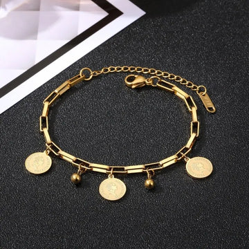 Gold Stainless Steel Pendant Bracelet - LaVie Jewelery