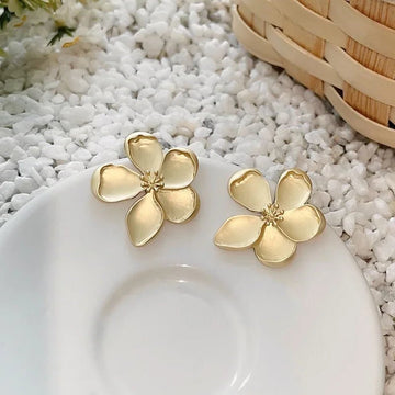 European & American Style Metal Flower Stud Earrings - LaVie Jewelery