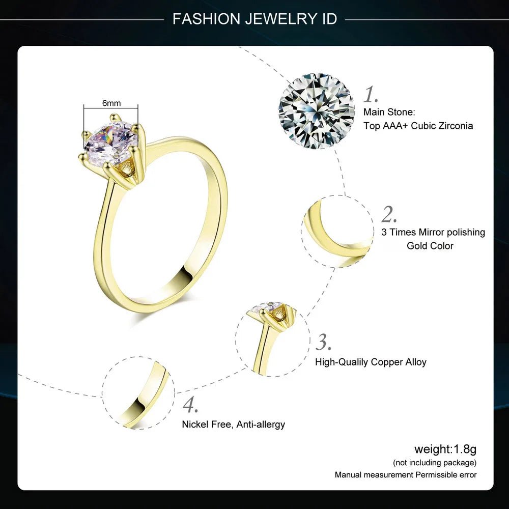 Crystal Wedding Ring - LaVie Jewelery
