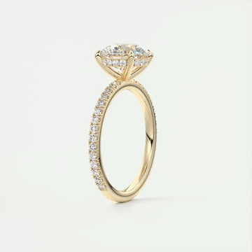 Classic 925 Sterling Sliver 2 Carat Round D - E Moissanite Ring - LaVie Jewelery