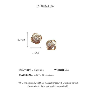 Korean Elegant Zircon Heart Flower Earrings - LaVie Jewelery