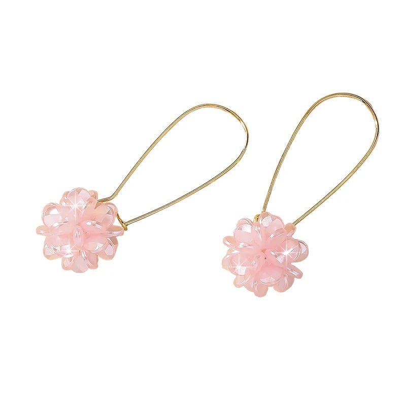 Flower Ball Versatile Elegant Long Earrings - LaVie Jewelery