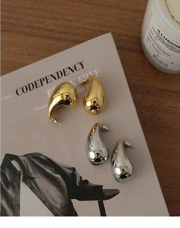 Gold Plated Teardrop Stud Earrings - LaVie Jewelery
