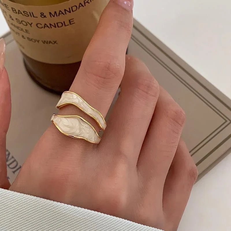 Vintage Gold Color Irregular Adjustable Rings - LaVie Jewelery