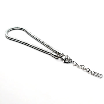 Stainless Steel Round Bone Chain Bracelet - LaVie Jewelery