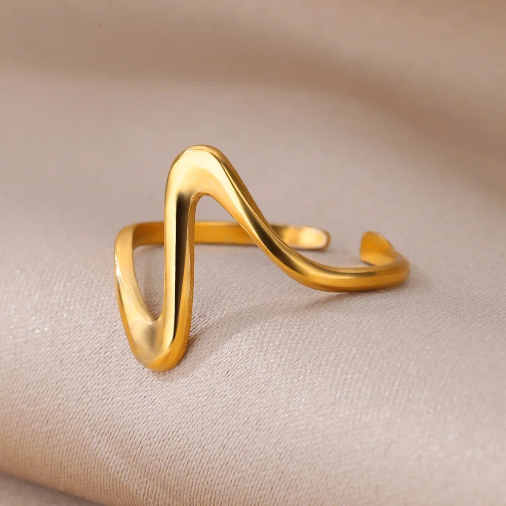 18K Gold Plating Stainless Steel Rings - LaVie Jewelery