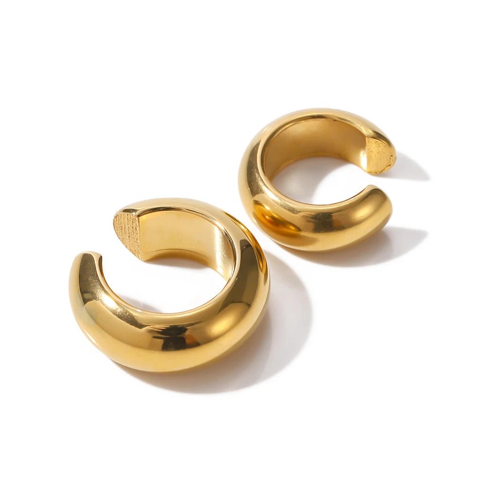 Stainless Steel Gold Silver Earcuff Earrings - LaVie Jewelery