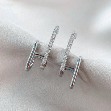 Exquisite Rhinestone Decor Ear Cuff Earrings - LaVie Jewelery